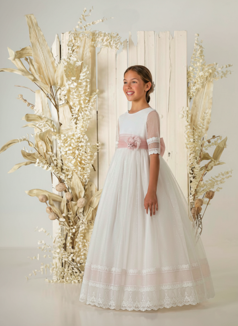 Vestido de comunión niña modelo A865 | ANA LAY Sevilla