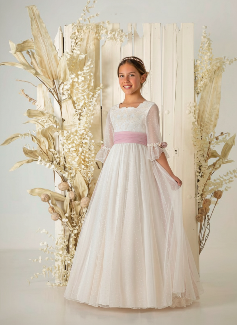 Vestido de comunión niña modelo A867 | ANA LAY Sevilla