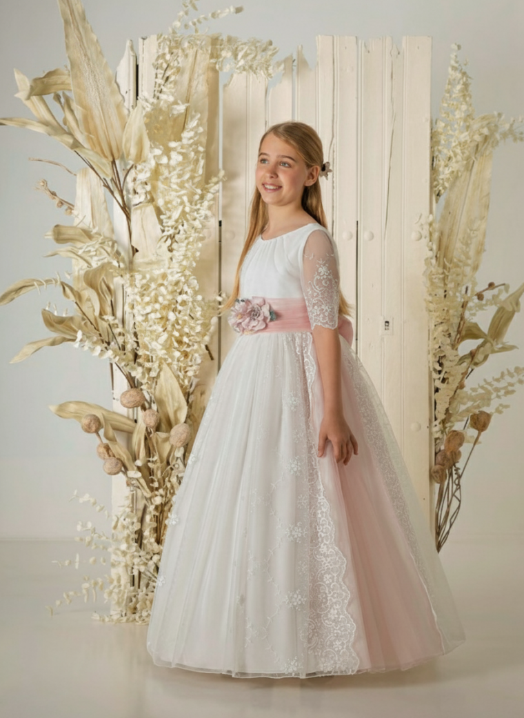 Vestido de comunión niña modelo A868 | ANA LAY Sevilla